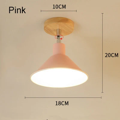 4- Pink Светодиодный потолочный светильник Промышленный потолочный светильник скандинавский плафон светодиодный светильник для гостиной освещение прихожей прохода кухня E27 светодиодные плафоны Techo - Цвет корпуса: 4- Pink