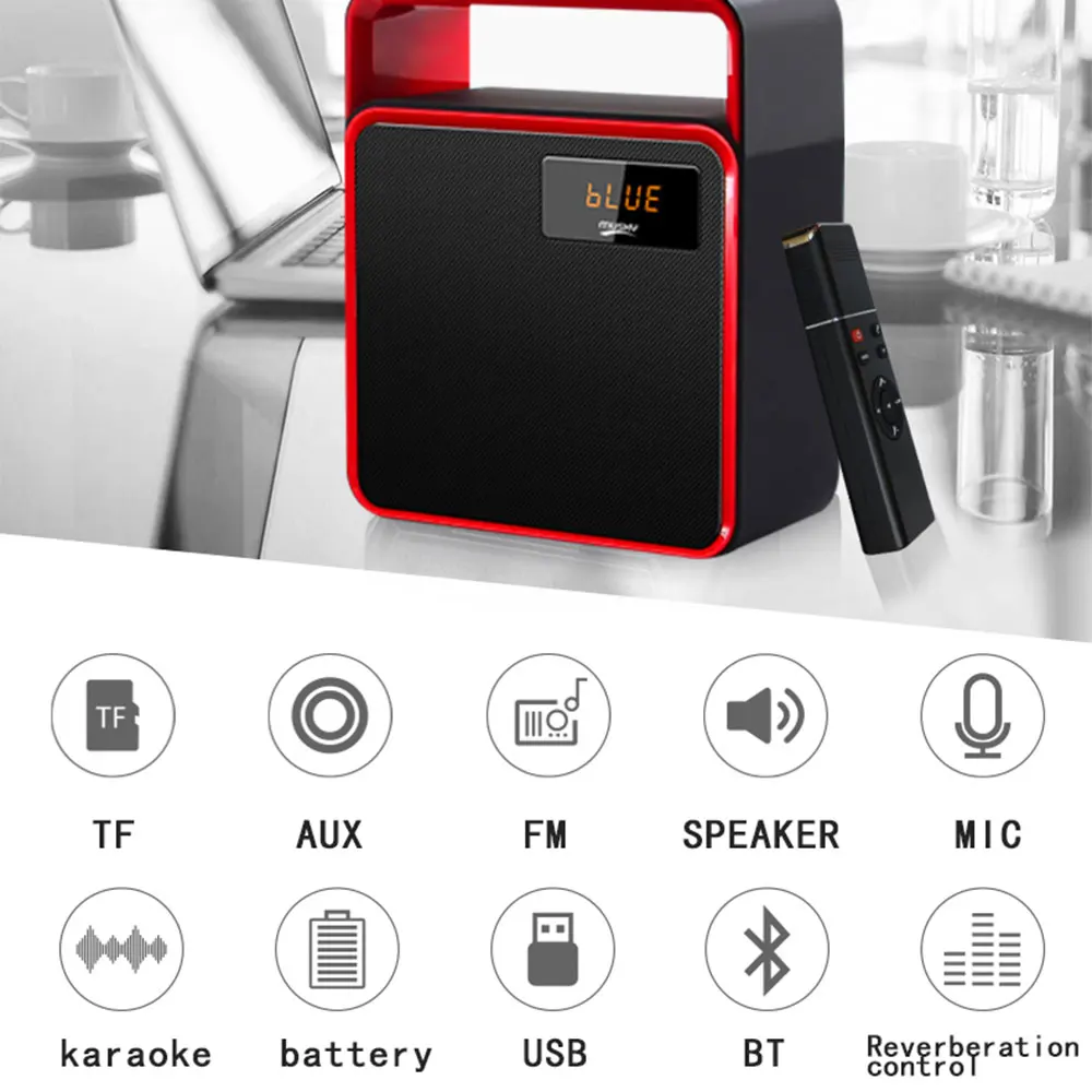 Leegoal DY 31K беспроводной Bluetooth громкоговоритель с микрофоном усилитель портативный