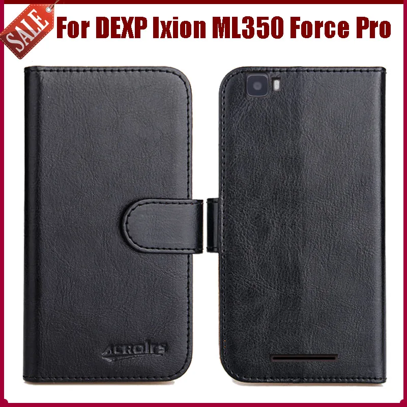 Лидер продаж! Защитный чехол DEXP Ixion ML350 Force Pro высококачественный кожаный флип для