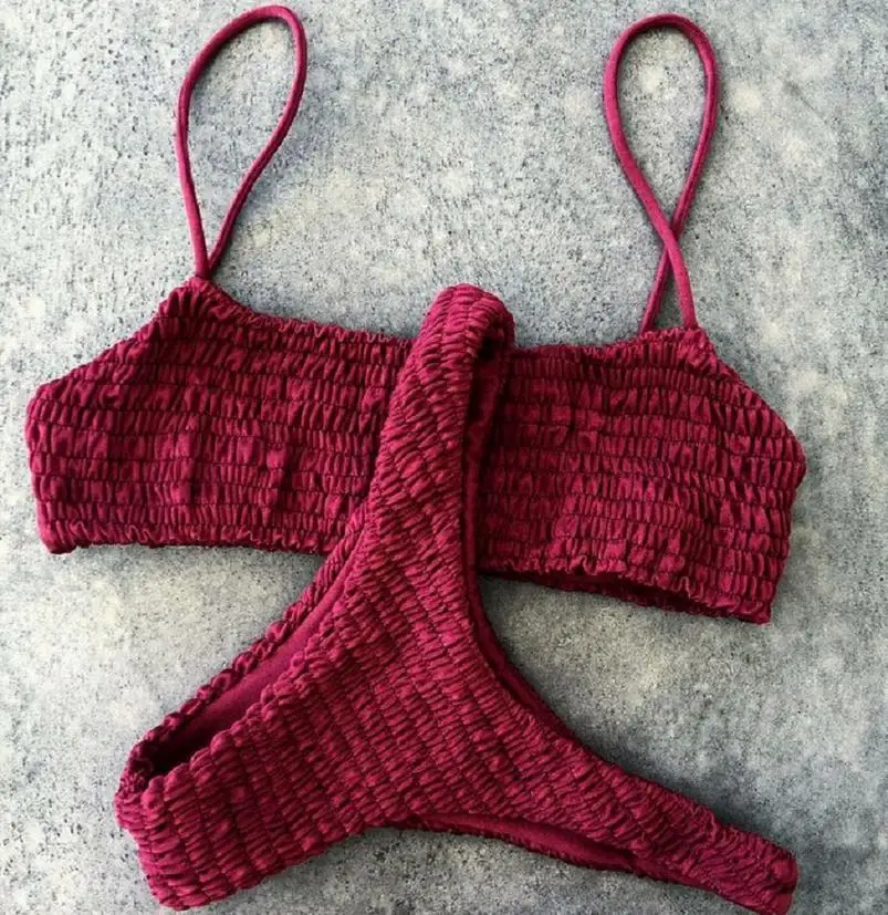 

2 Pcs Ladies Suits Summer Women Push-up Padded Bra Bandage Bikini Set Swim Suit Triangle Swimwear Bathing Women's Suit