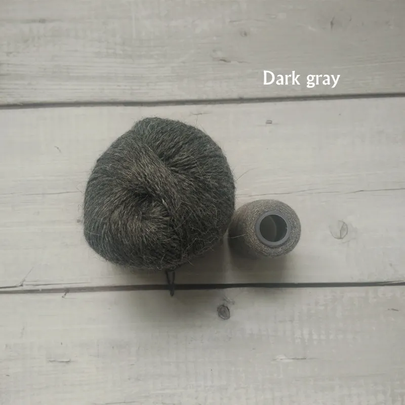 Dark gray Реквизит для фотосессии новорожденных, пряжа с шерстью норки, Вязаный комбинезон для детской фотосессии - Цвет: Dark gray