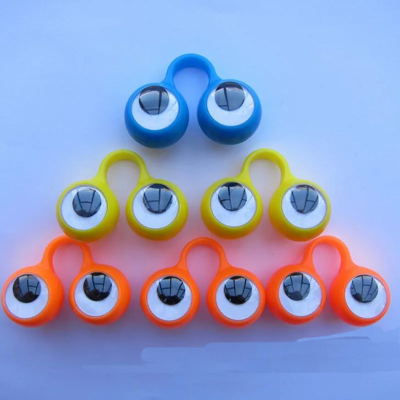 30pcs Kids Assorted Colors Gift Toys Birthday Xmas Eye Finger Puppets Plastic Rings with Wiggle Eyes Party Favors Move Toy | Дом и сад