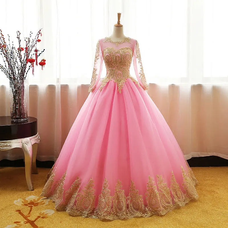 Fashion Vintage Sweet 2021 Free Shipping Lace Red Blue Black Wedding Dress Long Sleeve Plus Size Bridal Ball Gown Robe de Mariee | Свадьбы и