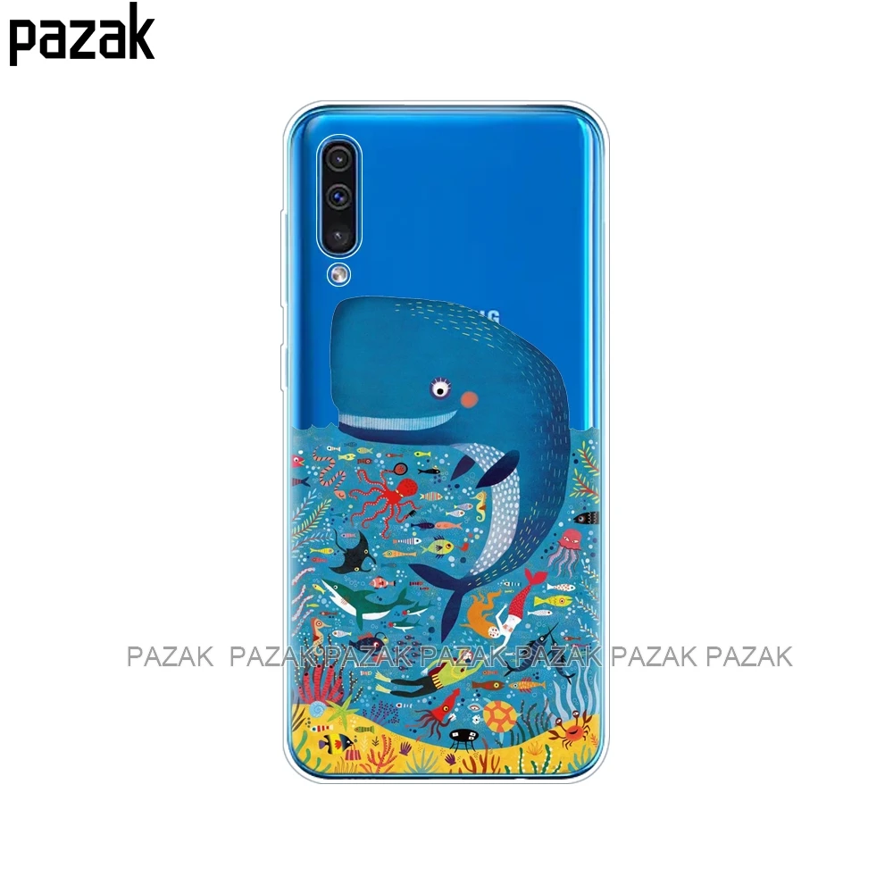 61388 Чехол для Samsung Galaxy A50, силиконовая прозрачная задняя крышка, чехол для телефона Samsung A50 A505 A505F, SM-A505F, мягкий чехол 6,4, чехол, бампер - Цвет: 61388