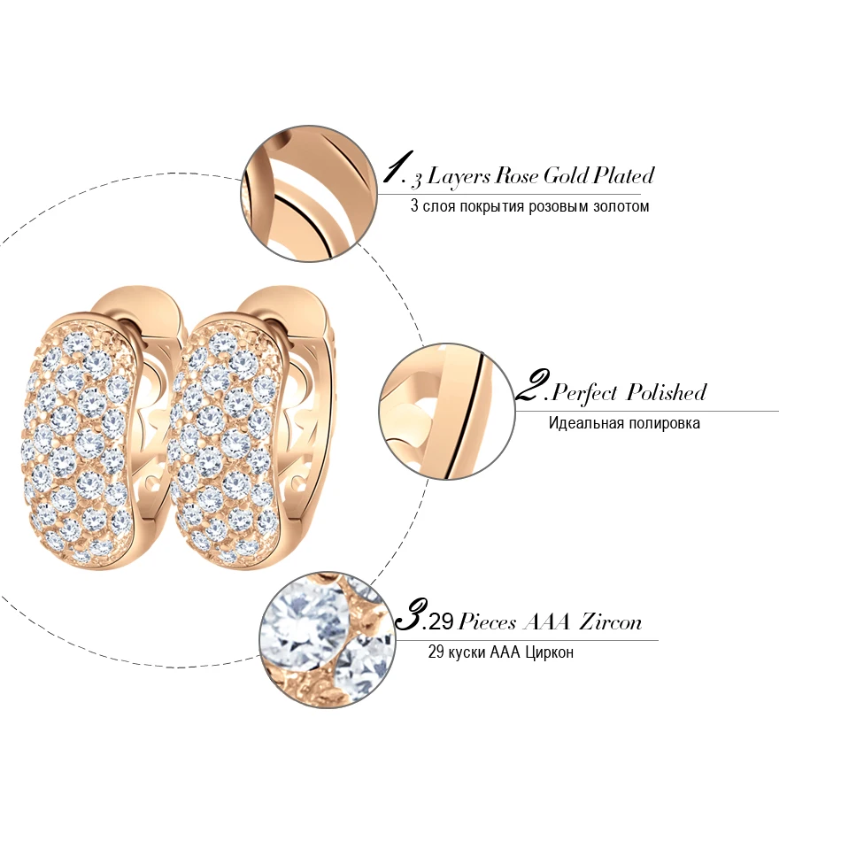 ORSA JEWELS роскошные маленькие круглые Австрийские прозрачные CZ серьги для женщин модные вечерние элегантные серьги-гвоздики ювелирные изделия OME22