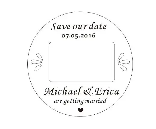 Сохранить дату фото магнит в деревенском стиле персонализированные древесины за