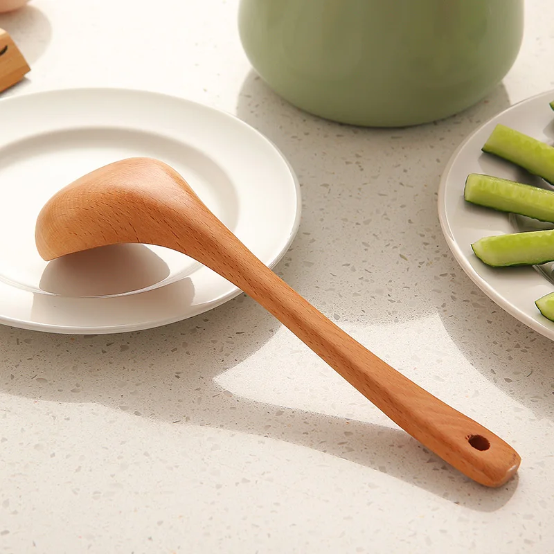 ORZ деревянная ложка для супа Черпак соус ковш каши ложка-Лопатка риса деревянный