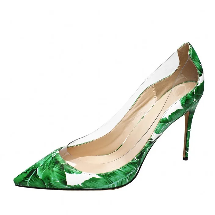 

PVC Transparent Fashion Women Shoes Ladies Slip On Sexy Thin High Heels Zapatos De Punta Mujer Wedding Shoes Party Pumps D035A