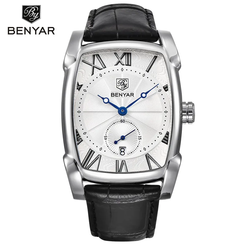 black white BENYAR мужские часы Топ Бренд роскошные золотые военные мужские наручные часы спортивные Бизнес Мужские часы водонепроницаемые Relogio Masculino 5114 - Цвет: black white