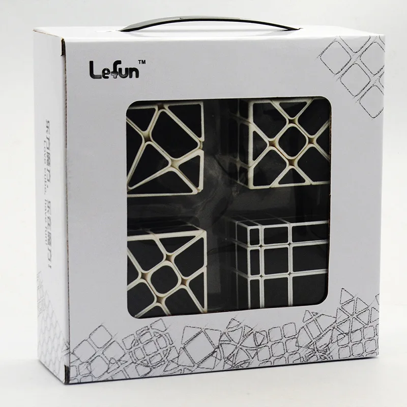 Зеркальные блоки LeFun 3x3x3 наклейки из углеродного волокна магический куб