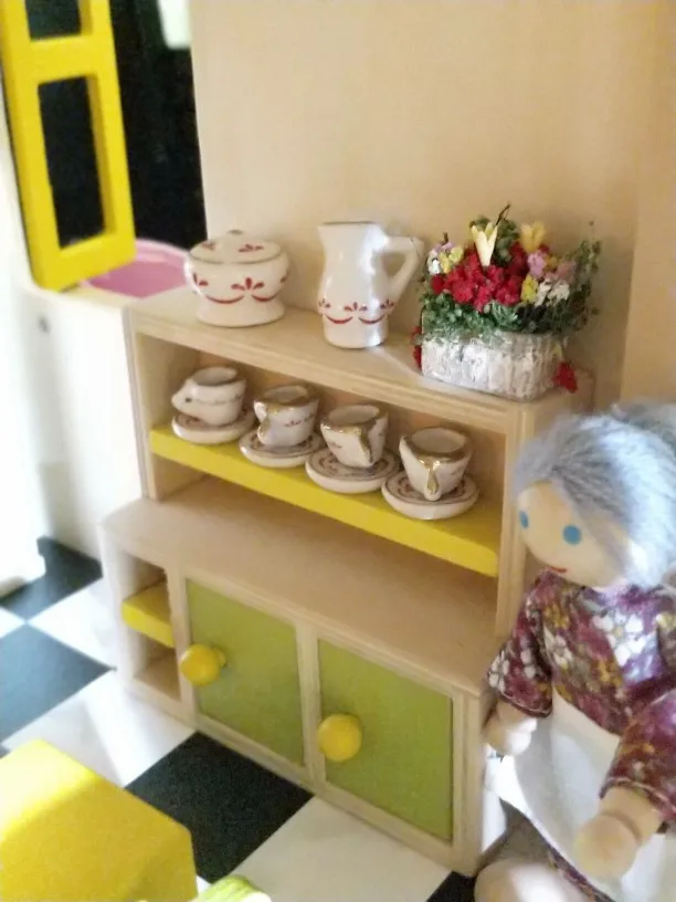 

G10-X109 children baby gift Toy 1:12 Dollhouse mini Furniture Miniature rement accessories ceramic tea set