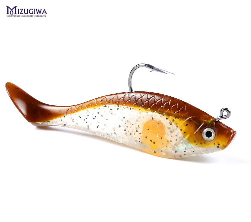 2 шт. SB5 шэд Гольян Swimbait мягкая рыболовная приманка Клеммная снасть крючок 5 &quot33 г
