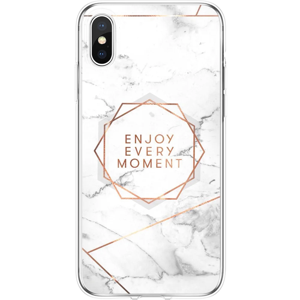 Мраморный чехол для Samsung Galaxy A8 J3 J5 J7 S6 S7 S8 S9 Plus A40 A50 A70 для iPhone 11 Pro Max XS XR X 7 8 6 6 S Plus - Цвет: dlsENJOY