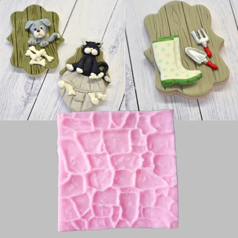 Античный замок фермы стены Рок Камень 3D силиконовая форма шоколада помадки формы