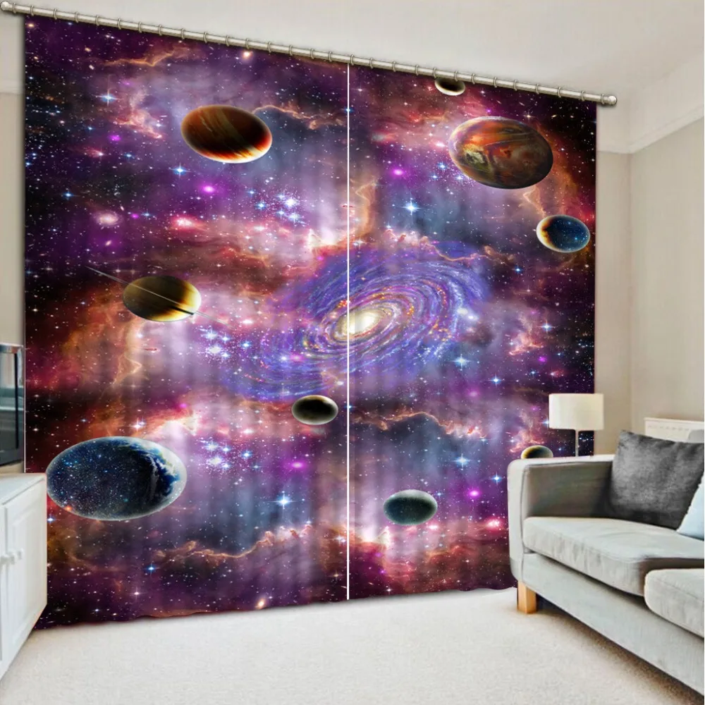 

curtains for living room High quality custom 3d curtain fabric purple curtains