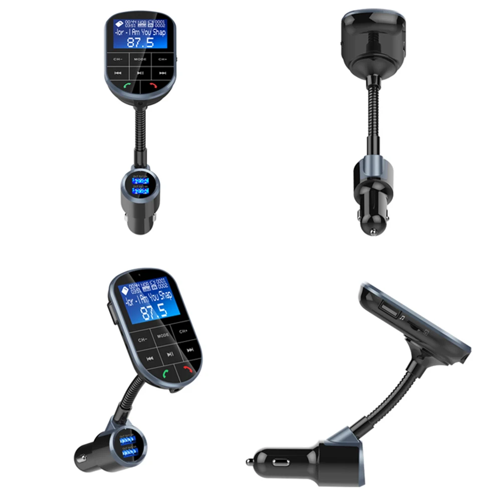 Fm-передатчик 1,5 дюймов "цветной экран AUX модулятор Bluetooth беспроводной MP3 радио адаптер автомобильный комплект 5 в 2.4A USB зарядное устройство TF карта