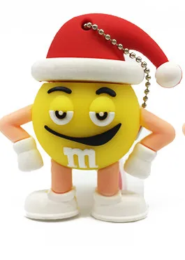 usb flash drive 64gb usb stick 32gb pen drive 16gb pendrive 128gb usb 2.0 8gb 4gb M&m's Chocolate MR Bean Cartoon Christmas gift - Цвет: 6