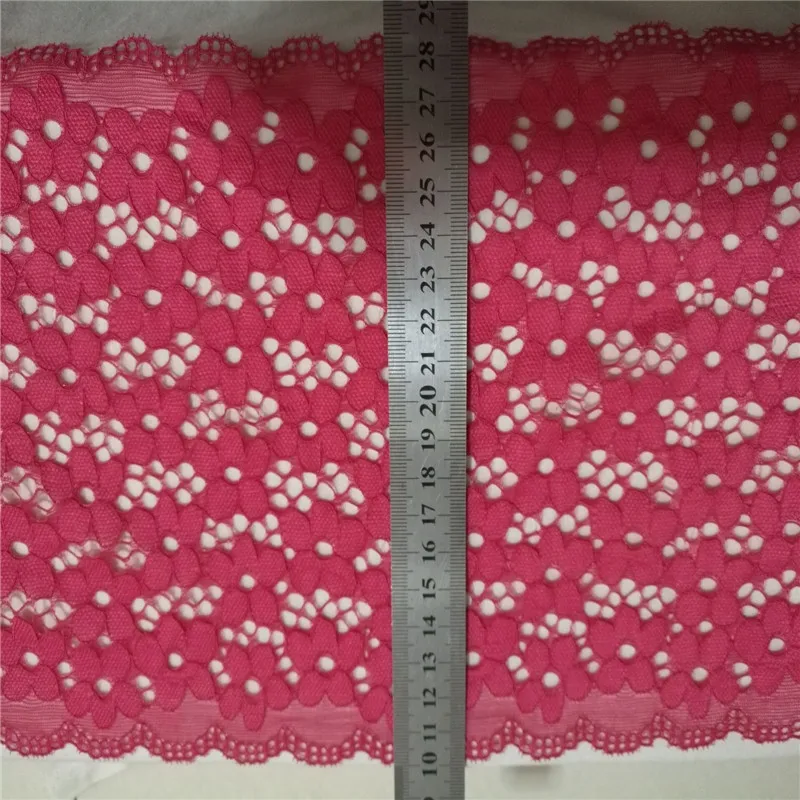 

Free shipping 10yards/lot Width 18cm 5colors presser Elastic Lace Fabric DIY Garment Accessories,Wedding Lace,Lace Material