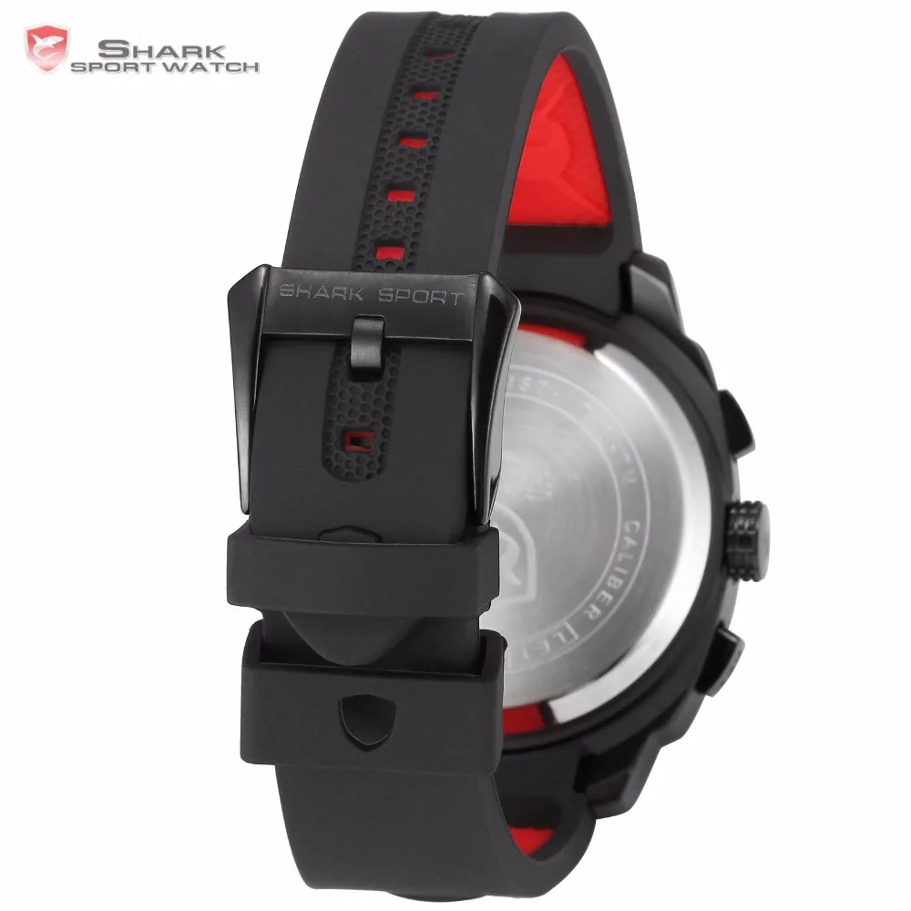 Новые роскошные спортивные часы с белым рифом и акулой мужские со светодиодным