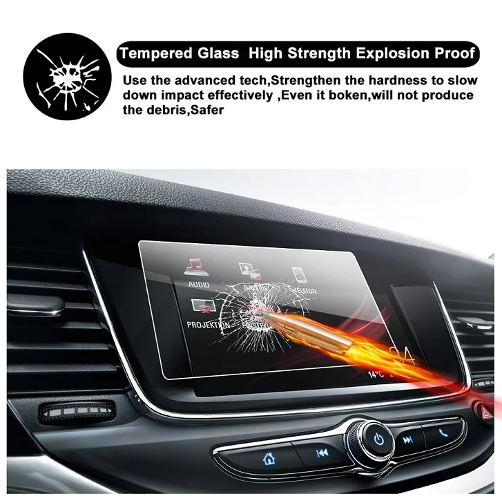 7inch RUIYA экран протектор для Opel Crossland X/Vauxhall Crossland X автомобильный навигационный экран, 9H закаленное стекло экрана Защитная пленка - Цвет: 7inch
