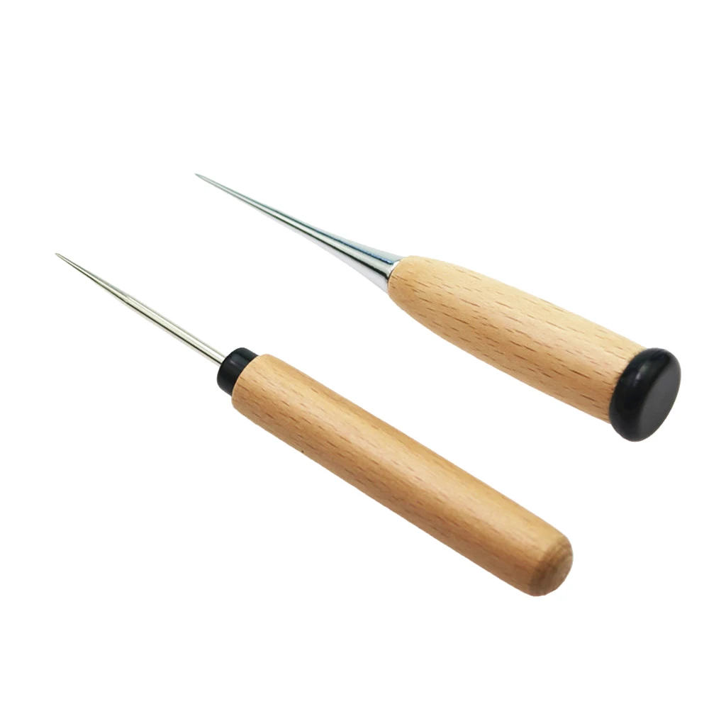 Ремесленное шило с деревянной ручкой для шитья кожи 2 шт. | Дом и сад