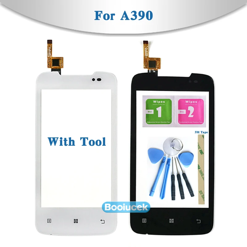 Высокое качество 4 0 "для Lenovo A390 сенсорный экран дигитайзер Датчик внешняя