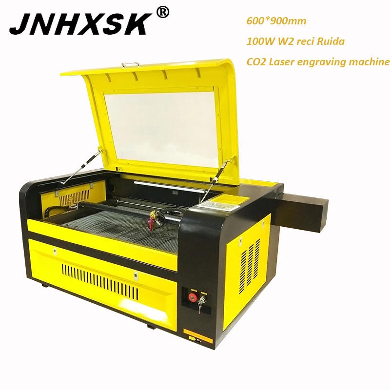Станок лазерной резки с ЧПУ JNHXSK 100 Вт 3d лазерная гравировальная машина для ткани