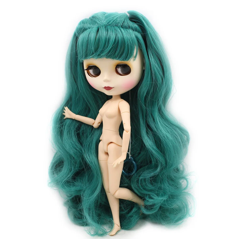 Обнаженная кукла Blyth bjd с соединением тела зеленые волосы длинные волосы мультфильм bjd 1/6 кукла модель игрушки