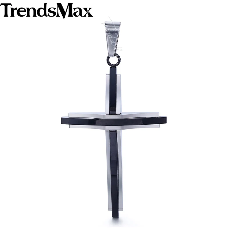 KP348 Trendsmax мужской кулон в виде креста из нержавеющей стали подвески молитва Модные Ювелирные изделия Подарки для мужчин KKPP1 - Окраска металла: KP348
