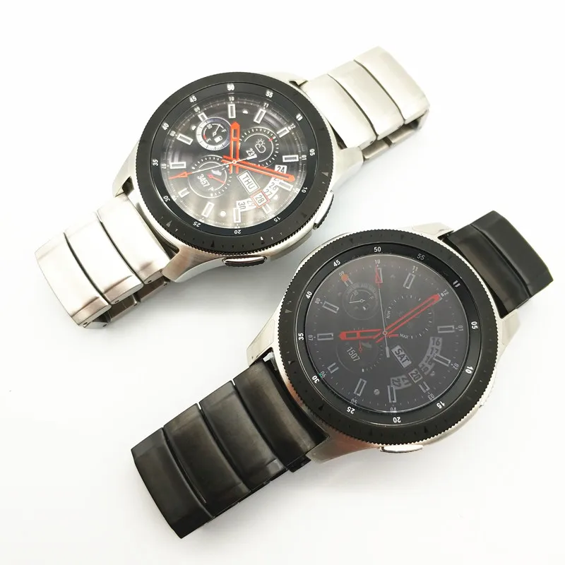 Металлический браслет для часов из нержавеющей стали для samsung gear S3 22 мм 20 мм браслет для Galaxy Watch 46 мм