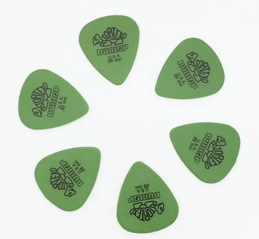 0.88mm 6 шт./компл. Dunlop Tortex гитары стандартные медиаторы классический посредника акустическая Электрогитары бас-гитара укулеле Палочки музыкальный инструмент GP26 - Цвет: 0.88mm