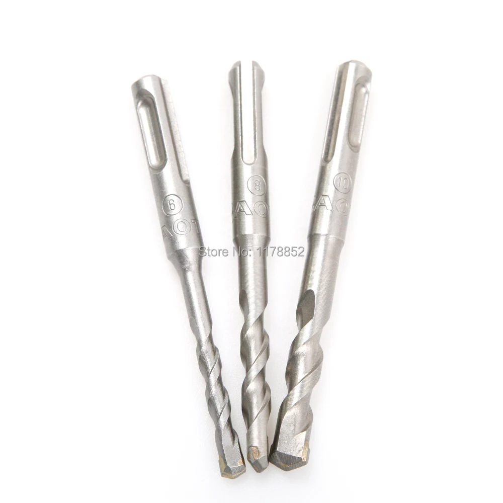 

6*110-12*150mm Round shank Rock Carbide SDS Plus Hammer drill Bit Set for ,5-Piece
