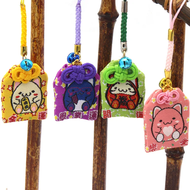 Сумка с подвеской Omamori Neko Damo Love Fortune Acdemic Success Подарочный подарок для семьи и