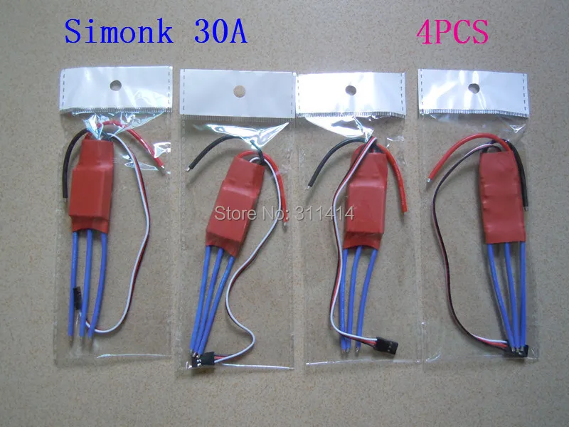 4 шт./лот Simonk 10A 12A 15A 20A 30A прошивка электронный регулятор скорости ESC для