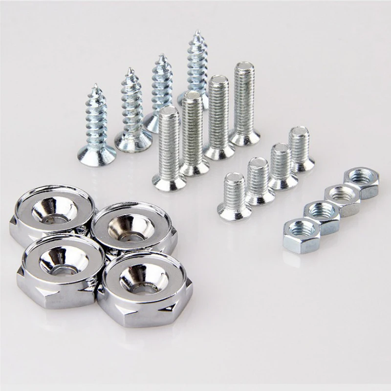 Car Stickers French Flag Metal Alloy License Plate Bolts with Gasket Styling Accessory 4PCS/Set | Автомобили и мотоциклы