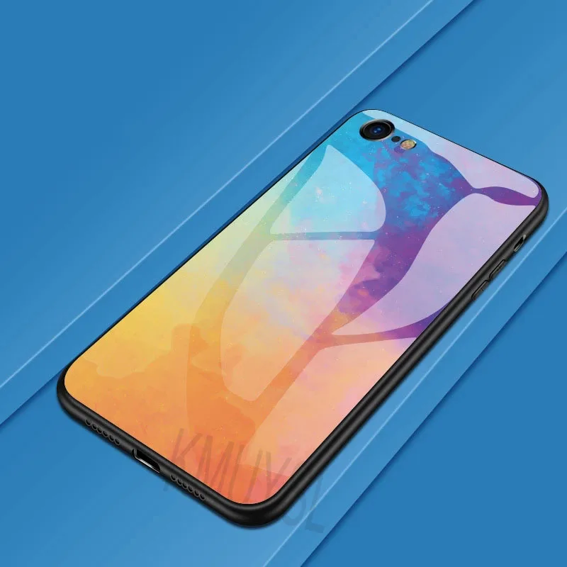 4 Модный чехол из закаленного стекла для huawei mate 20 10 Lite Nova 4 3 3i Honor 7A 7C Pro Y5 Y6 Prime P Smart чехол цветной чехол - Цвет: 4