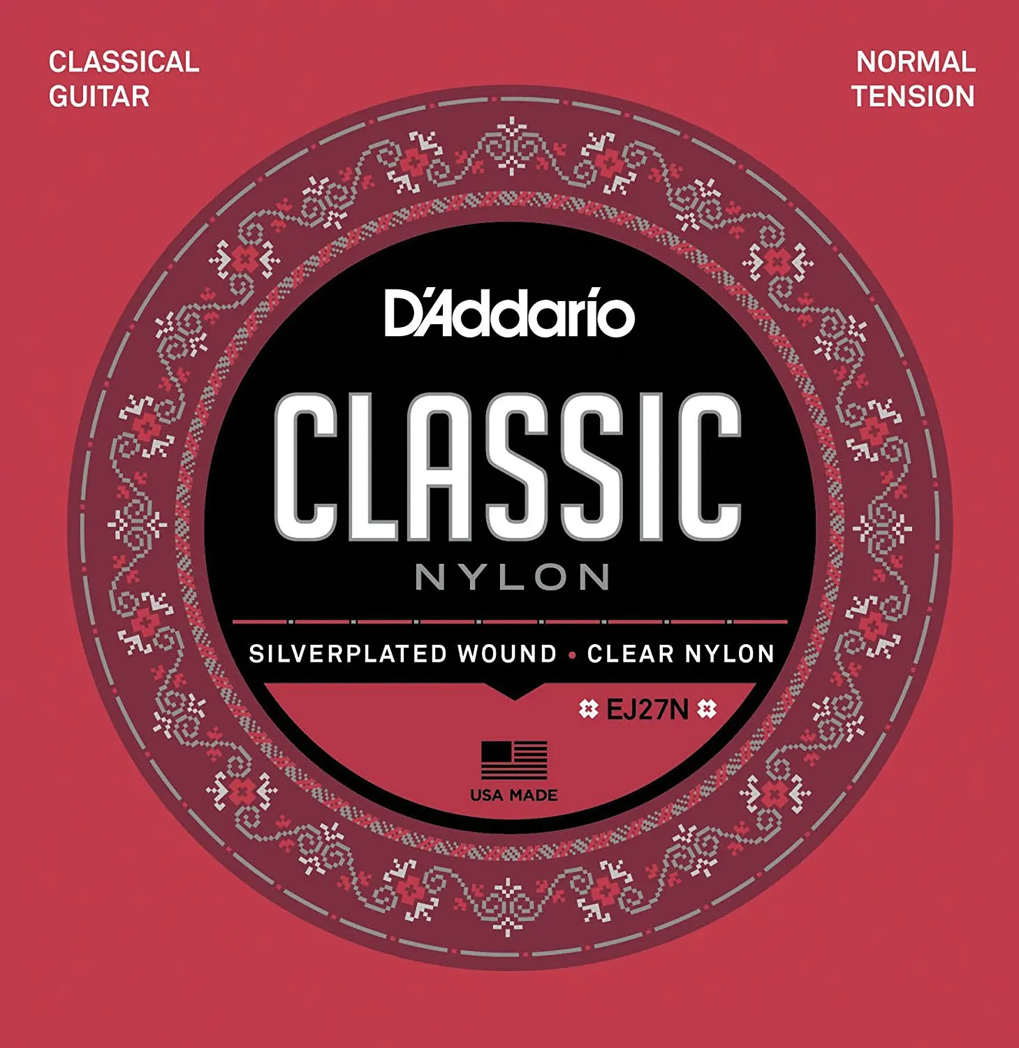 D'Addario EJ27H/EJ27N студенческие нейлоновые Классические гитарные струны, жесткие/нормальное натяжение