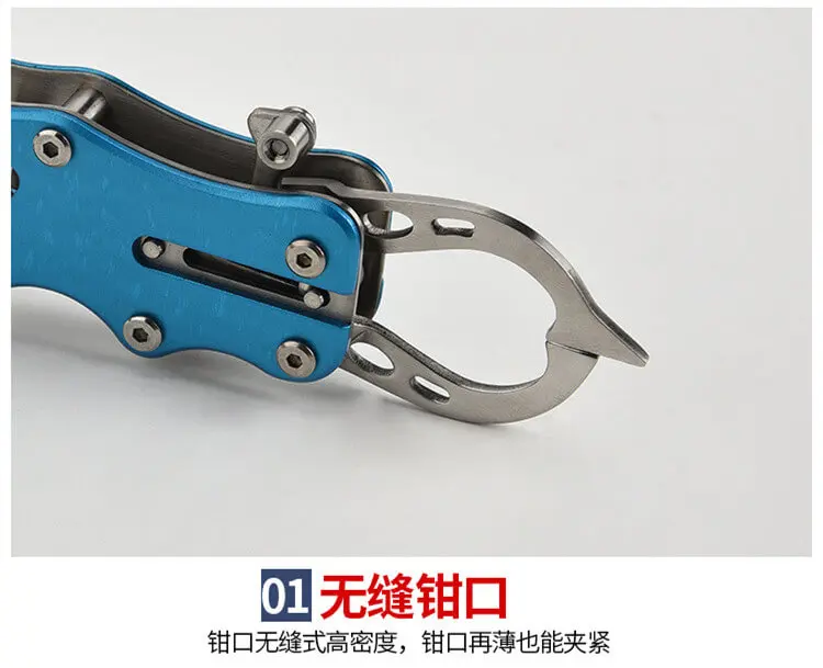 1pcs 17.1cm Stainless Steel Portable Fishing Grip Gripper Fish Lip Grips Holder Grabber Spinning Plier Saltwater Freshwater Tool | Спорт и