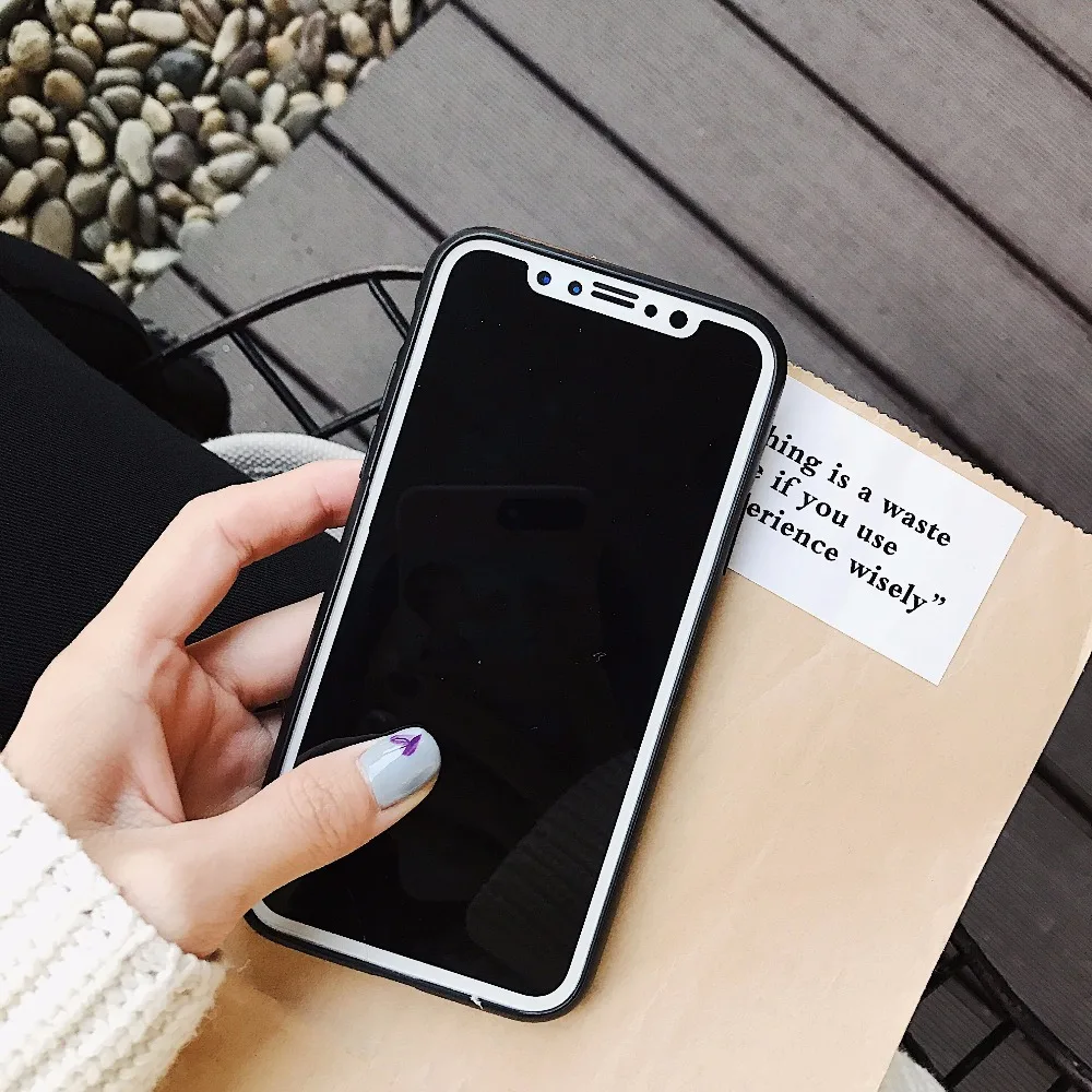 KJYKJ закаленное Стекло чехол для iphone х Одуванчик кактус зеркальный блеск задняя