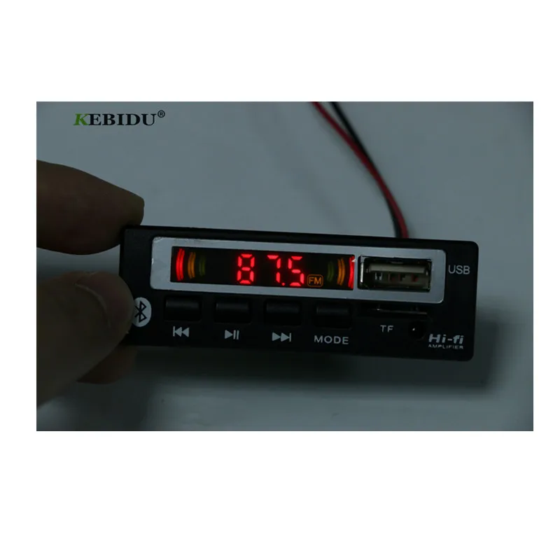 KEBIDU DC 5 в 12 В Bluetooth 0 MP3 WMA WAV декодер плата беспроводной аудио модуль цветной экран USB