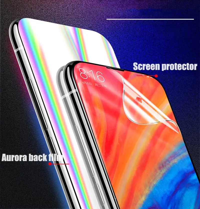 BFOLLOW 4D Экран протектор для Xiaomi mi 8/8 SE Lite/mi x 2/mi x 2 s 3 Аврора Назад Мягкая спереди фильм полный охват анти шок