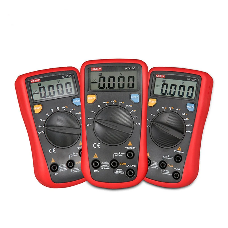 UNI-T UT136A UT136B UT136C UT136D мультиметр ЖК-цифровой мультиметры AC/DC Ток Сопротивление