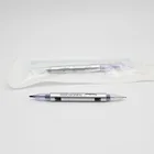 Стерилизованная хирургическая Ручка-маркер для микроблейдинга кожи с линейкой, инструмент для перманентного макияжа, татуажа бровей, пирсинга, 10 шт.