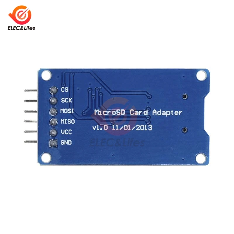 5 шт. Micro SD Плата расширения памяти TF карта защитный модуль SPI интерфейсы для Arduino |