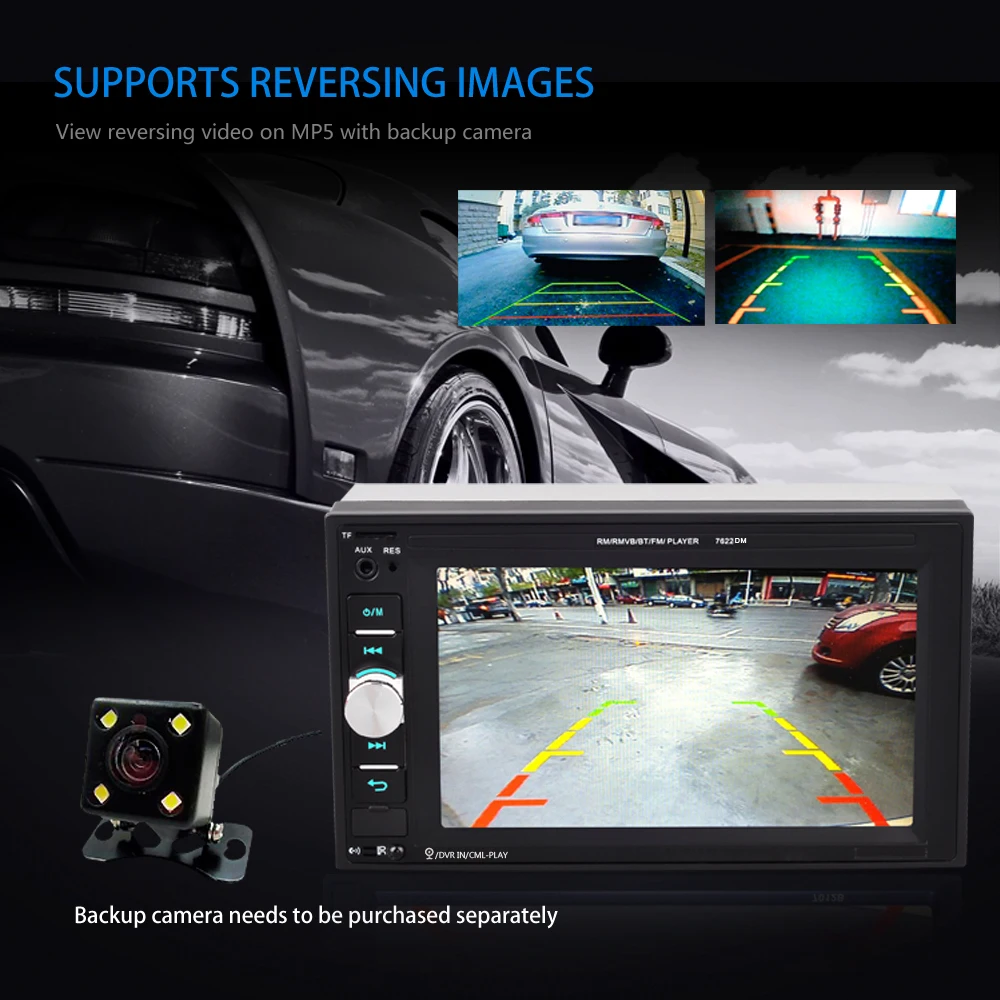 AMPrime 2 din 6 &quotАвтомобиль Радио Bluetooth Сенсорный экран AUX IN USB TF MP5 MP4 Android телефон с