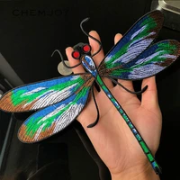 1pcs new large size dragonfly embroidery patch ironing on clothes sticker big appliques for jackets coats iron stickers for bags
