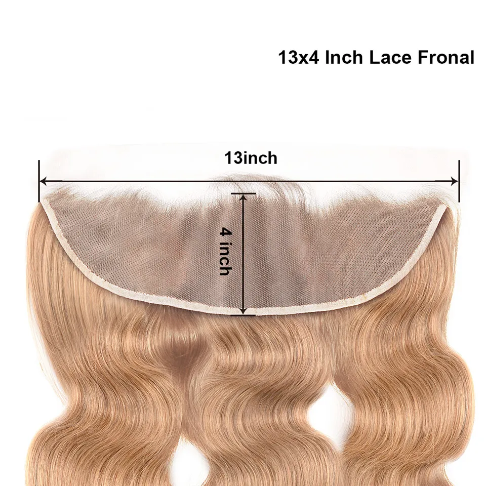 Wiggins #27 Honey Blonde Brazilian Body Wave Bundles With Frontal Closure 3 Bundle Human Hair Remy | Шиньоны и парики