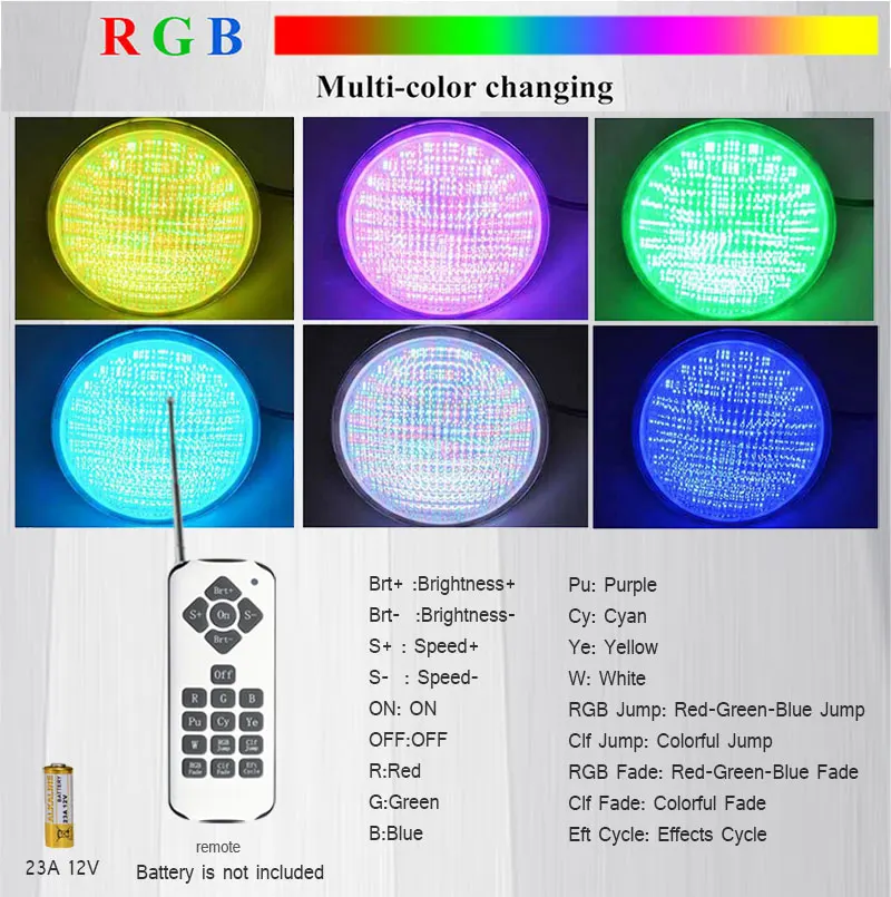 Свет подводный PAR56 rgb led свет бассейн Lamp12V zwemb фонтан Подводные Освещение 24 Вт 35 Вт IP68 Водонепроницаемый плавание лампы pisicina lampara