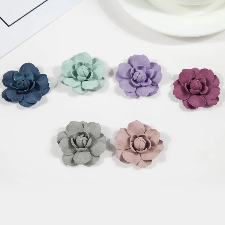 Искусственная замша 3D цветок розы для детей DIY головные уборы аксессуары