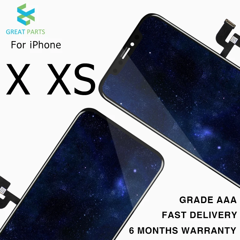 Большие части Amoled Oled для iPhone X ЖК дисплей экран сенсорный дигитайзер сборка